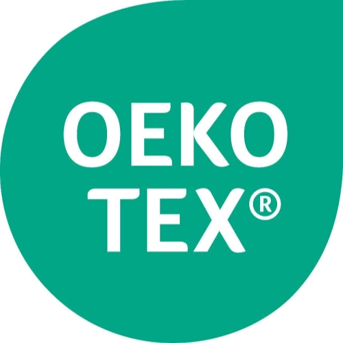 HOME OEKO-TEX green leaf-shaped logo verifying product chemical safety and eco-friendly textiles