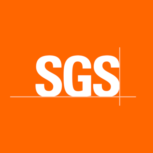 HOME SGS grey logo with crosshair orange lines for third-party consumer product certification