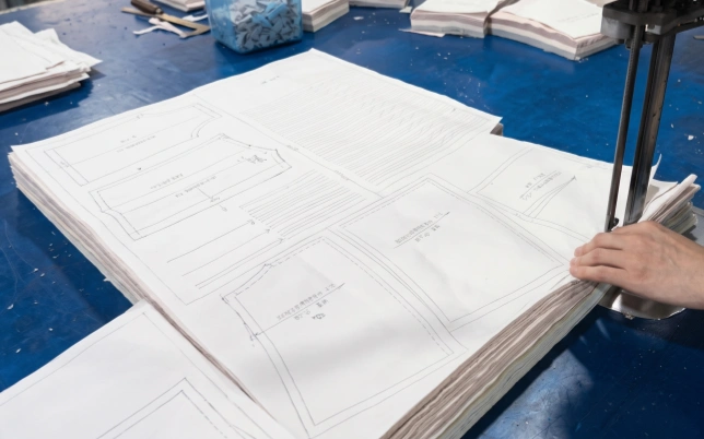 precision fabric cutting in garment manufacturing process