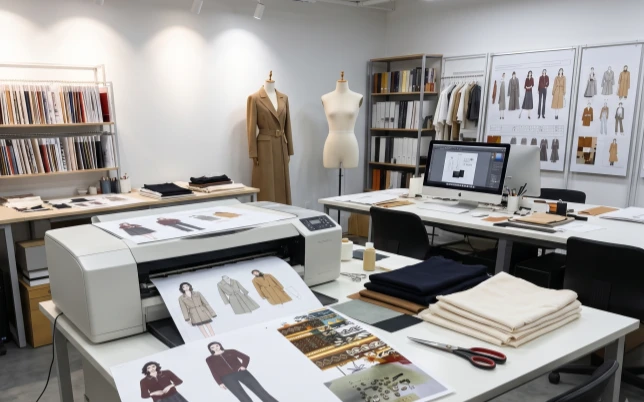 garment pattern design and custom sampling workspace