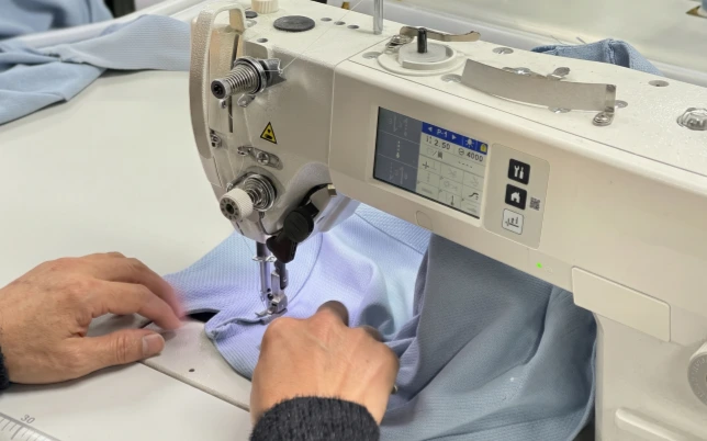 garment assembly line and precision sewing machine