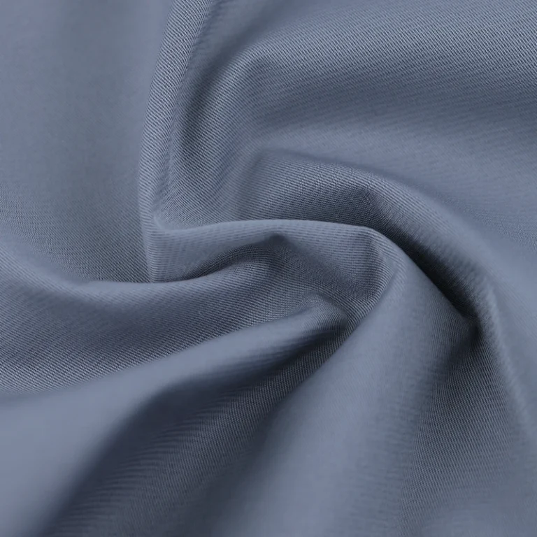 T400 trouser fabric CC-1937 with fine blue-grey twill surface