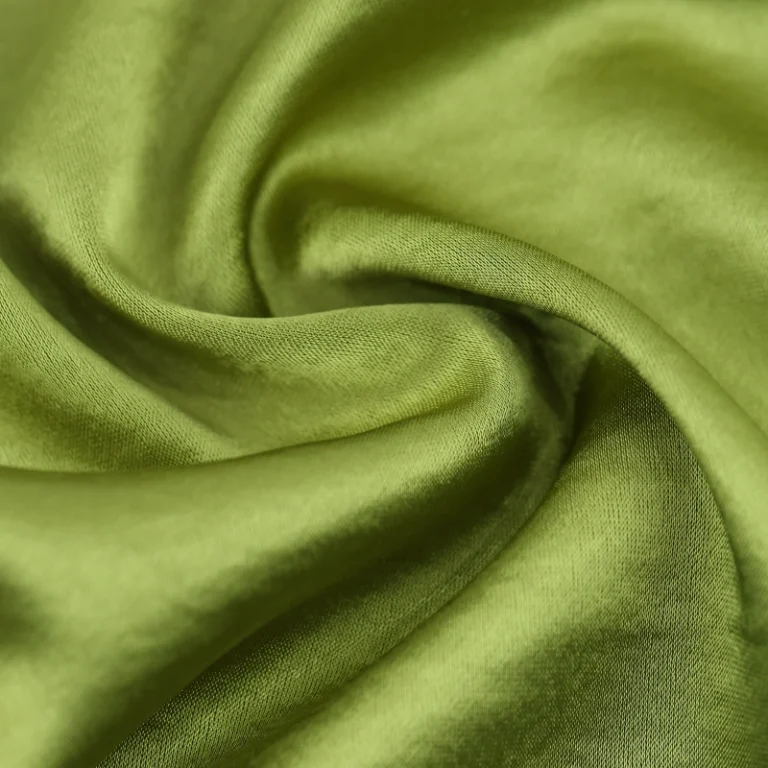 Acetate look polyester fabric CC-1715 with smooth satin surface