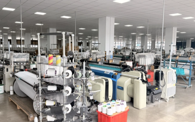 Textile production facility supporting fabric development and bulk supply